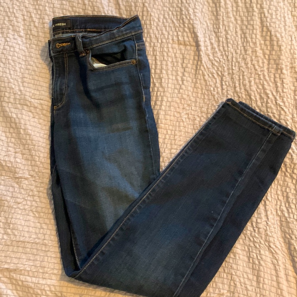 Low rise dark wash jegging